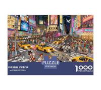New York Times Square Neon Night Puzzle en Bois Imperméable Puzzles De 1000 Pièces pour Adultes Défi Et Casse-tête Jeux De Stimulants