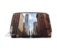 New York Trousse de toilette en cuir pour femme, Argenté., Taille unique, Trousse de toilette