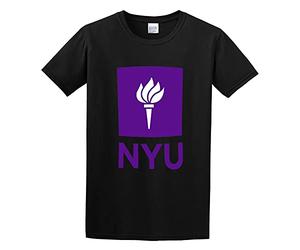 New York University NYU Logo T-Shirt Graphic Tee for Men T-Shirt Black XXL