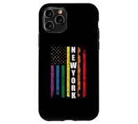 New York Us American Flag Rainbow Gay LGBT Pride Month Coque pour iPhone 11 Pro