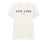 New York USA Chic Tendance Élégant Luxe Moderne Épuré Stylé T-Shirt Haut de Gamme