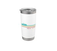 New York Vintage City Skyline Urban Skyline NYC NY Architecte Gobelet isotherme en acier inoxydable double paroi