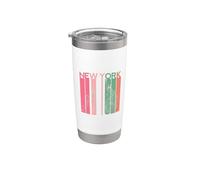 New York Vintage City Skyline Urban Skyline NYC NY Architecte Gobelet isotherme en acier inoxydable double paroi