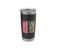 New York Vintage City Skyline Urban Skyline NYC NY Architecte Gobelet isotherme en acier inoxydable double paroi