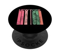 New York Vintage City Skyline Urban Skyline NYC NY Architecte PopSockets PopGrip Adhésif