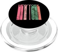 New York Vintage City Skyline Urban Skyline NYC NY Architecte PopSockets PopGrip pour MagSafe
