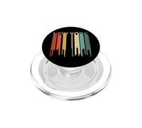 New York Vintage City Skyline Urban Skyline NYC NY Architecte PopSockets PopGrip pour MagSafe
