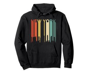 New York Vintage City Skyline Urban Skyline NYC NY Architecte Sweat à Capuche