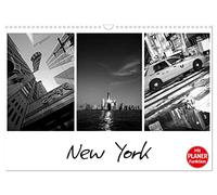 New York (Wandkalender 2026 DIN A3 quer), CALVENDO Monatskalender: Die Highlights von New York City vereint in einem ganz individuellen Schwarz-Weiß-Kalender.
