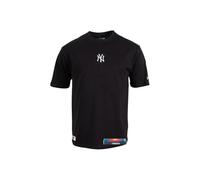 New York Yankees T-shirt pour homme NY MLB New Era surdimensionné 100 % coton + glucose Fanergy, Noir , XL