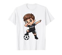 New Zealand Dab Kid Goal Cartoon Drapeau de la Nouvelle-Zélande pour garçons et Enfants T-Shirt
