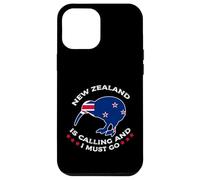 New Zealand is Calling and I Must Go Kiwi Bird Néo-Zélandais Coque pour iPhone 12 Pro Max