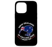 New Zealand is Calling and I Must Go Kiwi Bird Néo-Zélandais Coque pour iPhone 13 Pro Max