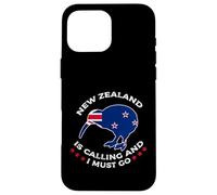 New Zealand is Calling and I Must Go Kiwi Bird Néo-Zélandais Coque pour iPhone 16 Pro Max