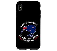 New Zealand is Calling and I Must Go Kiwi Bird Néo-Zélandais Coque pour iPhone XS Max