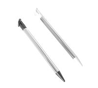 New3DSXL Lot de 2 stylets tactiles télescopiques en métal pour console de jeu 3DS XL LL 3DSXL 3DSLL Noir et blanc