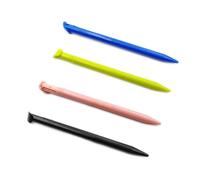New3DSXL Lot de 4 stylets tactiles résistifs de rechange pour console de poche 3DS XL LL 3DSXL 3DSLL Stylet en plastique Noir/rose/vert clair/bleu