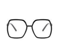 NEWADA Lunettes de Lecture carrées surdimensionnées for Femmes, très Grand Lecteur d'ordinateur bloquant la lumière Bleue, Miroir Plat Anti-éblouissement (Color : Black, Size : +0.50)