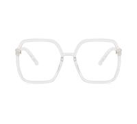 NEWADA Lunettes de Lecture carrées surdimensionnées for Femmes, très Grand Lecteur d'ordinateur bloquant la lumière Bleue, Miroir Plat Anti-éblouissement (Color : Clear, Size : +0.00)