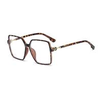 NEWADA Lunettes de Lecture Extra Larges for Femme, Lecteur d'ordinateur carré bloquant la lumière Bleue, Miroir Plat Anti-éblouissement surdimensionné (Color : Tortoiseshell, Size : +2.50)