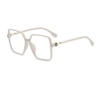 NEWADA Lunettes de Lecture Extra Larges for Femme, Lecteur d'ordinateur carré bloquant la lumière Bleue, Miroir Plat Anti-éblouissement surdimensionné (Color : White, Size : +3.00)