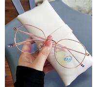 NEWADA Lunettes de Lecture rétro Rondes en métal Femmes Printemps charnière Bleu lumière bloquant Les lecteurs d'ordinateur, Lunettes incassables (Color : Rose-Gold, Size : +0.50)