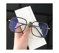 NEWADA Lunettes de Lecture surdimensionnées, Lunettes de Lecture d'ordinateur bloquant la lumière Bleue carrée, Grand Miroir Plat Anti-éblouissement (Color : Tortoiseshell, Size : +2.00)