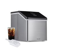 NewAir Machine à glaçons transparente de 18 kg de glace en 24 heures, design portable en acier inoxydable avec cristal pratique.