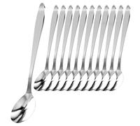Newaner 12 PCS Cuillère à Café, cuillère en acier inoxydable, 12.7cm Cuillère à dessert polie à la main, accessoires de cuisine Lave-vaisselle, cuillère peut être utilisée dans café, restaurant, fête