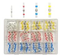 Newaner 200 Pièces joint de soudure connecteur bout de fil isolés, 4 tailles 26-10 AWG avec gaine thermorétractable, cosse electriques pour Automobiles Motos, rapport de rétraction 3:1