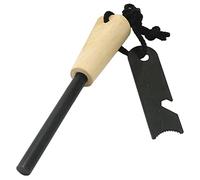 Newaner Allume-feu en Acier Silex, Briquet à Silex Allume feu Kit Naturel, Manche en Tige de magnésium et Bois de Silex, allumeurs pour Le Camping, l'extérieur et la Survie