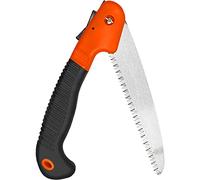 Newaner Scie à Élaguer Pliante 180mm,Scie Pliante à Main Avec poignée antidérapante et verrouillage de sécurité,Scie à main polyvalente pour couper et jardiner, tailler et réparer（orange）