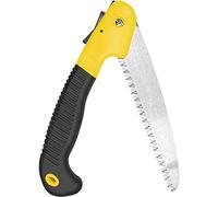Newaner Scie d'élagage, scie à main pliante, longueur de lame 18 cm, acier, jardin, terrasse, camping de voyage, jaune
