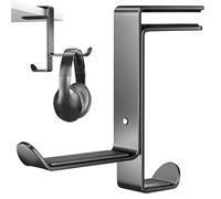Newaner Support Casque Gamer Bureau, Porte Casque Multifonction avec Organiseur de Câbles, Support de Casque Gaming Réglable pour Tous Les Casques de Jeu Bluetooth, Casques pour Enfants, Noir