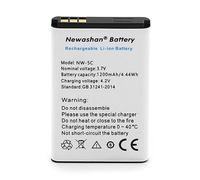 NEWASHAN 1200mAh 3,7V Batterie pour TechniSat Dab Radio Digitradio 1 1S 2 2S 6 6S IR RDR RADIWOW R-108 Beatfoxx Beachside BS-20BTB Enceinte Haut Parleur Musique Portable