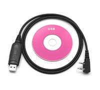 NEWASHAN Câble de Programmation USB Compatible avec Radio Baofeng UV-5R UV-82 Kenwood TK-3000 TK-3201 TK-3401 TK-3402 TK-3501E TK-3701D TH-F7E TH-K20 TH-22E Quansheng Puxing Talkie Walkie