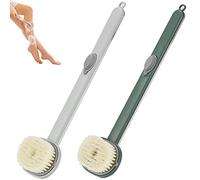 Newatoms Brosse nettoyage massage bain à long manche, épurateur dos, brosse nettoyage massage bain à long manche Home Essential, brosse bain exfoliante, manche allongé (2 pièces C)