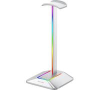 NewBee Z8 Support d'écouteurs, effet lumineux RGB, base en caoutchouc antidérapante, argenté