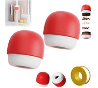 Newbeew 6-Layer Deep Purification Faucet Filter, Multi-Layer Deep Purification Faucet Water Filter, Mushroom-Head Faucet Filter, Compact and Portable Easy Install (2*Red)