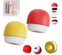 Newbeew 6-Layer Deep Purification Faucet Filter, Multi-Layer Deep Purification Faucet Water Filter, Mushroom-Head Faucet Filter, Compact and Portable Easy Install (Yellow+Red)