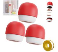 Newbeew 6-Layer Deep Purification Faucet Filter, Multi-Layer Deep Purification Faucet Water Filter, Mushroom-Head Faucet Filter, Compact and Portable Easy Install (3*Red)