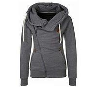 Newbestyle Femmes Veste de survêtement Vicky Pull à Capuche zippé Tops Femmes Pull à Capuche,Grey,XS