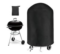 Newbob Housse Barbecue Exterieur pour Weber 57cm, Bache Barbecue pour Weber 57cm, Oxford 420D Imperméable Housse pour Plancha Exterieur Barbecue Ronde(Φ71x68cm)