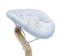 Newborn Set Stokke Nomi, Blanc/Gris Bleu - Comprend un harnais de sécurité à 5 points et une housse textile réversible lavable - Compatible avec toutes les chaises Stokke Nomi