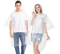 Newbyinn 6 Pièces adulte Poncho Pluie Imperméable, cape de pluie capuche femme homme velo randonnée camping festival