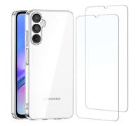 NEW'C Coque pour Samsung Galaxy A05s Haute Transparente Silicone en Gel TPU Souple et 2 × Verre trempé pour Samsung Galaxy A05s Film Protection écran