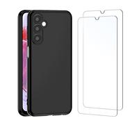 NEW'C Coque pour Samsung Galaxy M34 5G Silicone Ultra Fine Noir et 2 × Verre trempé pour Samsung Galaxy M34 5G Film Protection écran
