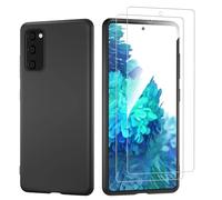 NEW'C Coque pour Samsung Galaxy S20 FE avec Verre Trempé Noir | Coque + 2x verres trempés, 6,5 pouces, Vitre protection écran, Dureté 9H, Silicone souple, Anti-empreintes, Ultra-fine