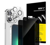 NEW'C Kit de 4, 2 x Verre Trempé Anti-Espion pour iPhone 13 Pro Max (6,7 Pouces) et 2 x Protection Caméra Arrière - Ultra Résistant - Dureté 9H Glass- Angle de Confidentialité 28 Degrés Amélioré