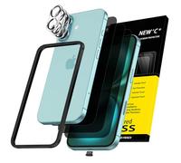 NEW'C Kit de 6, 3 x Verre Trempé Anti-Espion pour iPhone 16 Plus (6,7 Pouces) et 3 x Protection Caméra Arrière - Kit Outil d'Installation Facile- Angle de Confidentialité 28 Degrés Amélioré